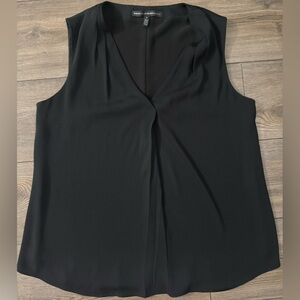 White House Black Market Black Draped Back Blouse – Size 6